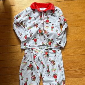 Festive Kids Grinch pajamas